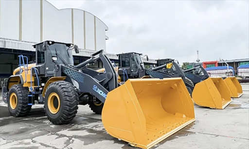 Wheel loaders ready for inspection
